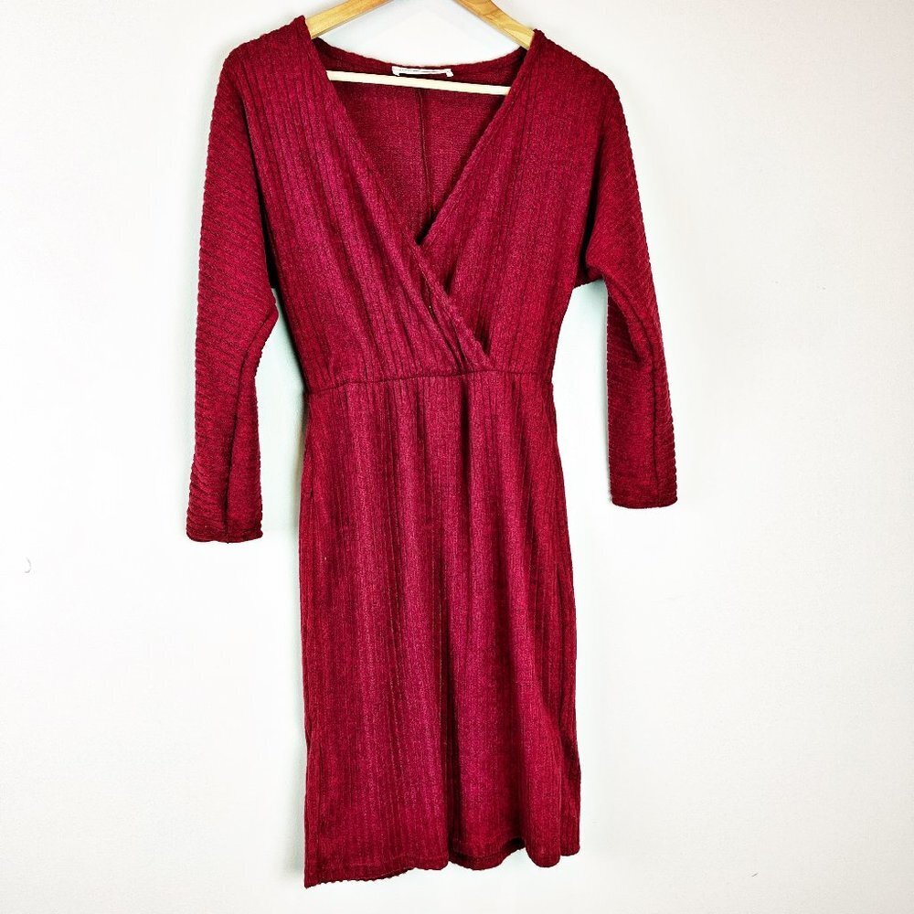 2/$20 Tiffany & Grey Faux Wrap Sweater Dress NWOT
